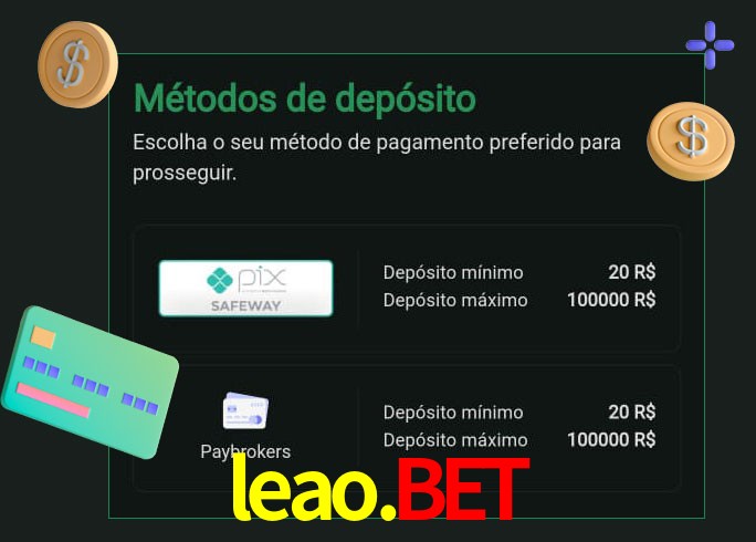 O cassino leao.bet oferece uma grande variedade de métodos de pagamento